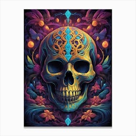 Psychedelic Skull 2 Canvas Print