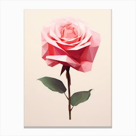 Polygonal Rose 7 Canvas Print