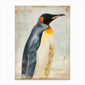 King Penguin Oamaru Blue Penguin Colony Colour Block Painting 5 Canvas Print