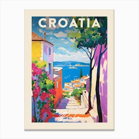 Pula Croatia 1 Fauvist Painting Travel Poster Canvas Print