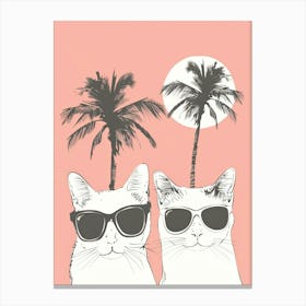 Two Cats In Sunglasses 7 Canvas Print