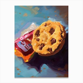 Chocolate Chip Cookie Oil Painting 6 Canvas Print