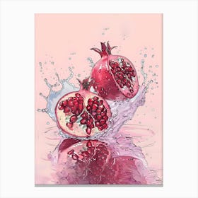 Pomegranate Splash Canvas Print