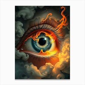 Eye Of Fire Painting Canvas Print