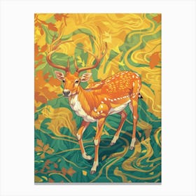 Deer In Autumn 1 Canvas Print