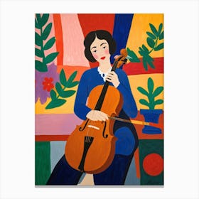 Cellist Canvas Print