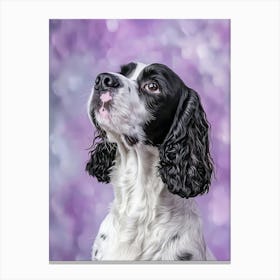 Springer Spaniel Portrait.Generated AI. Art Print Canvas Print