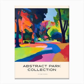 Abstract Park Collection Poster Hyde Park London 1 Canvas Print
