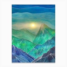 Lines In The Mountains V Canvas Print
