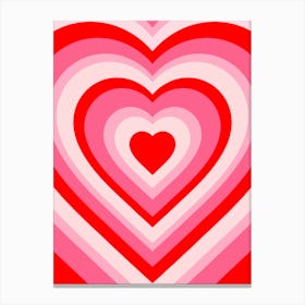 Red And Pink Heart Canvas Print