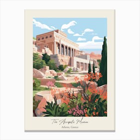 The Acropolis Museum   Athens, Greece   Cute Botanical Illustration Travel 3 Poster Canvas Print