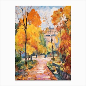 Autumn Gardens Painting Villa Borghese Gardens Italy Canvas Print