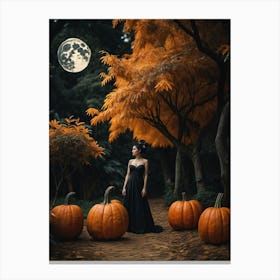 Halloween Full Moon Canvas Print