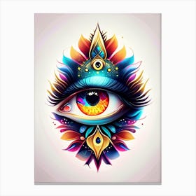 Celestial Eye, Symbol, Third Eye Tattoo 3 Canvas Print