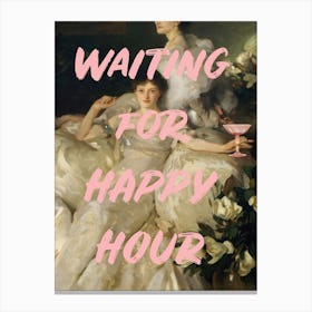 Happy Hour Altered Art Print Canvas Print