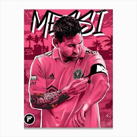 Messi to the beach canvas 🖼️ Canvas Print