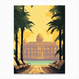 Dolmabahe Palace Modern Pixel Art 4 Canvas Print