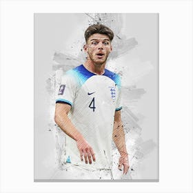 Declan Rice England Drawing Canvas Print