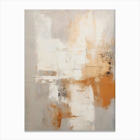 Beige And Brown Abstract Raw Painting 2 Canvas Print