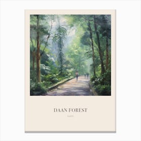 Daan Forest Park Taipei Vintage Cezanne Inspired Poster Canvas Print