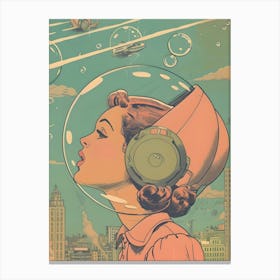 Space Girl 2 Canvas Print