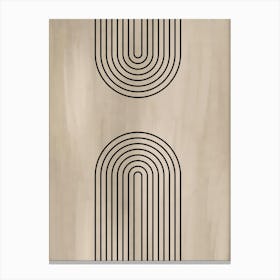 U - Shaped Lines Canvas Print