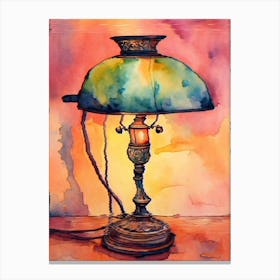 Watercolor Lamp Canvas Print