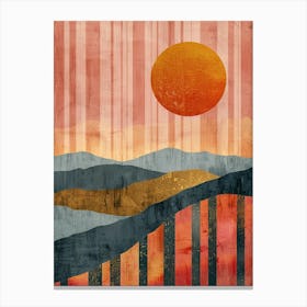 Sunset In The Mountains 20 Canvas Print