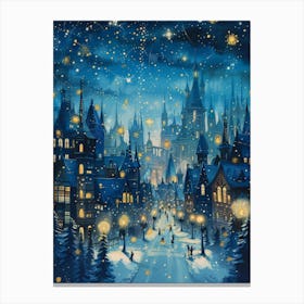 Harry Potter'S Christmas Village Canvas Print