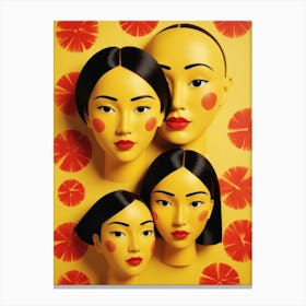 Asian Family Portrait Canvas Print