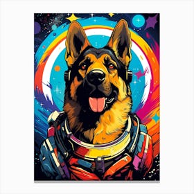 Astronaut Dog Canvas Print