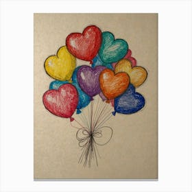 Heart Balloons 1 Canvas Print