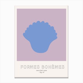 Formes Bohemes Bohemian Shape Sea Shell Vase Blue Canvas Print