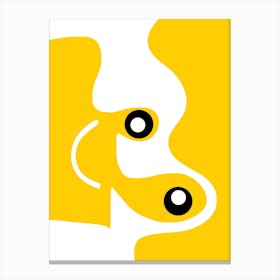 Happy Yellow Snail Canvas Print