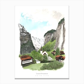 Swiss Alps Lauterbrunnen Switzerland Canvas Print