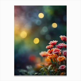 Bokeh Flowers 2 Canvas Print