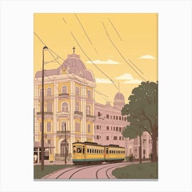 Kolkata India Travel Illustration 3 Canvas Print