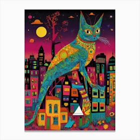 Cat In The City 4 Canvas Print