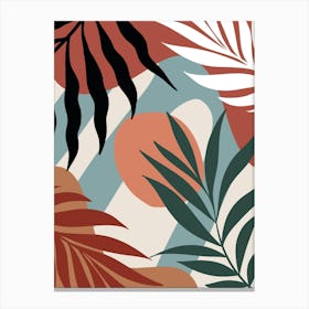 Abstract Tropical Leaves 5 Canvas Print