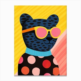 Little Panther 2 Wearing Sunglasses Canvas Print