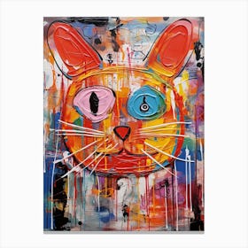 Cats Abstract Expressionism 2 Canvas Print