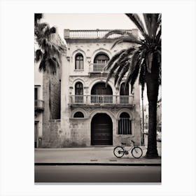 Palma De Mallorca, Spain, Black And White Analogue Photography 3 Canvas Print