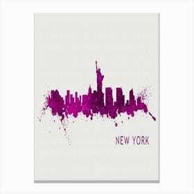 New York City New York City Purple Canvas Print