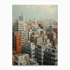 Tokyo Kitsch Cityscape 1 Canvas Print