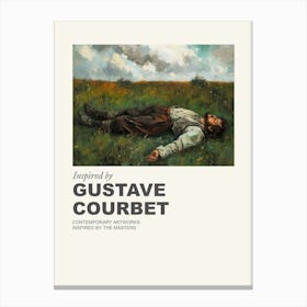 Museum Poster Inspired By Gustave Courbet 3 Canvas Print