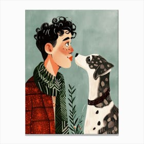 Boy And His Dog 2 Canvas Print