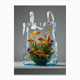 Goldfish Shopping Bag Canvas Print