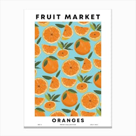 Oranges Fruit Market Canvas Print