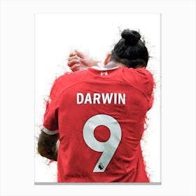 Darwin Nunez Watercolor Canvas Print