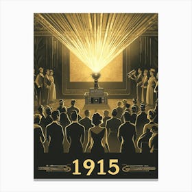 Aihrgdesign A Nostalgic Poster For An Early 1915 Cinema Scree A62a6811 402e 46c1 93ed 3f51273028de 1 Canvas Print